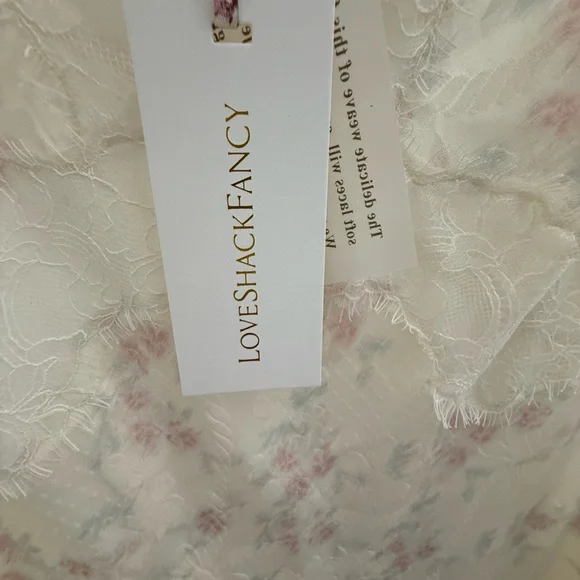 Love Shack Fancy Lace-Trim Floral Dress Mira